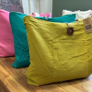Bolso Grande Reversible de Yute y Algodon