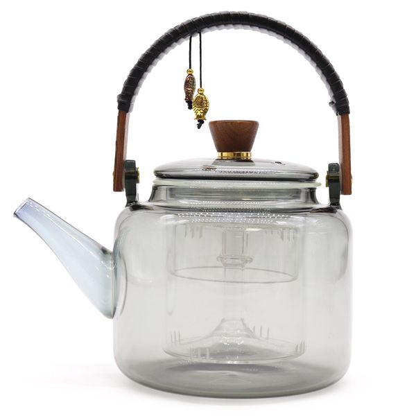 Tetera de vidrio con infusor - Con Sistema de Vapor Carbón - 1000ml