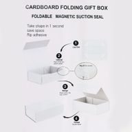Caja de Regalo con Lazo - Mediana Cuadrada (20x18.2x8cm) - Azul Bebé