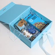 Caja de Regalo con Lazo - Mediana Cuadrada (20x18.2x8cm) - Azul Bebé