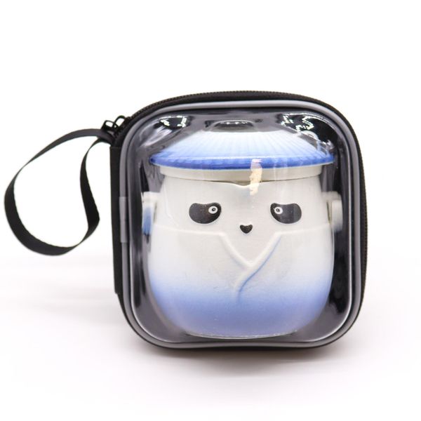 Set de tetera y tres tazas Panda - Azul Cielo