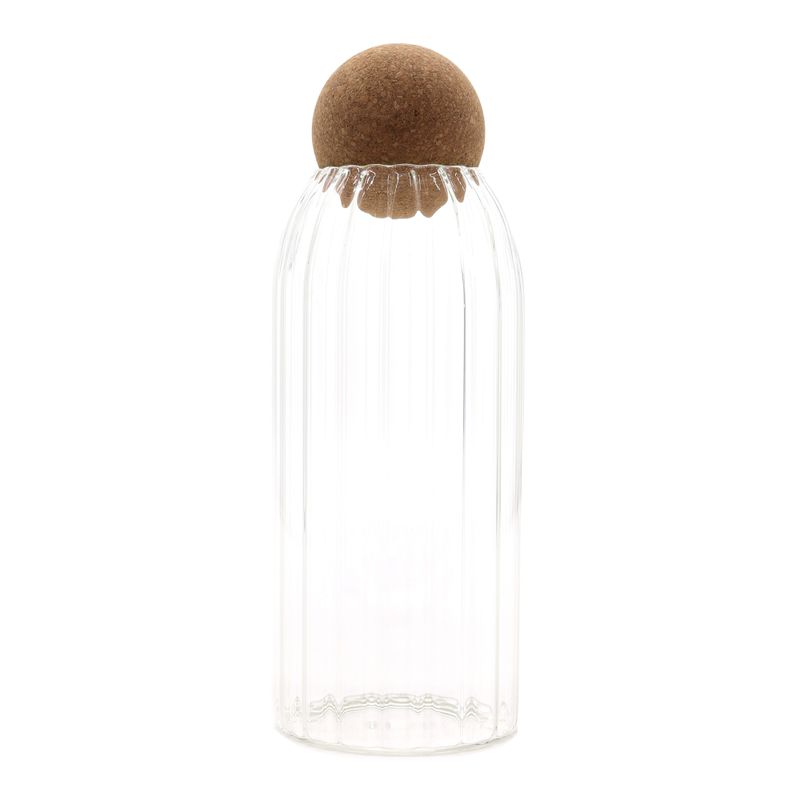 Tarro de vidrio Cottage con bola de corcho  - 20 cm