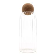 Tarro de vidrio Cottage con bola de corcho  - 20 cm