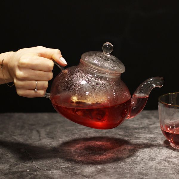 Tetera de vidrio con infusor - Perla Redonda - 800ml