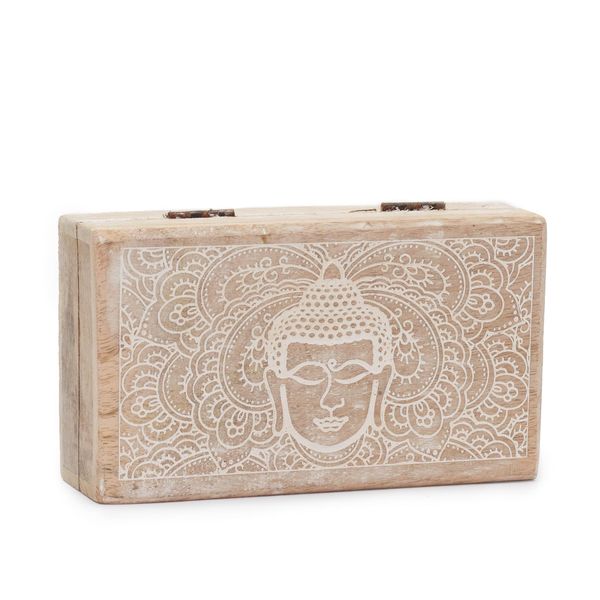 Caja Cuadrada Mediana 17x10x4,2cm - Buda Blanco