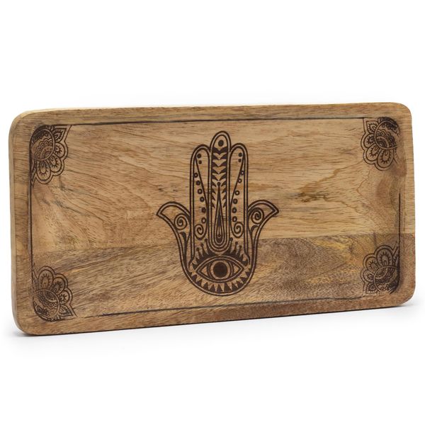 Bandeja Alargada 30x15x2,5cm - Hamsa Negro