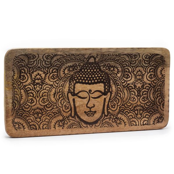 Bandeja Alargada 30x15x2,5cm - Cara de Buda Negro