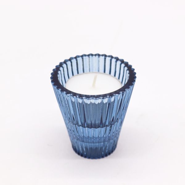 Portavelas Reversible para Velas de cena / Velas de té - Azul