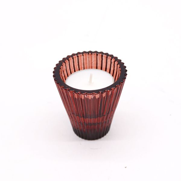 Portavelas Reversible para Velas de cena / Velas de té  - Rojo