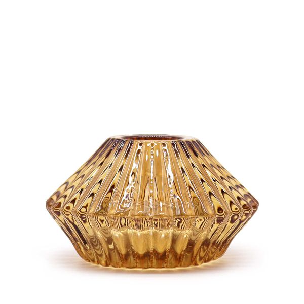 Soporte Reversible para Velas de cena / Velas de té  - Ambar