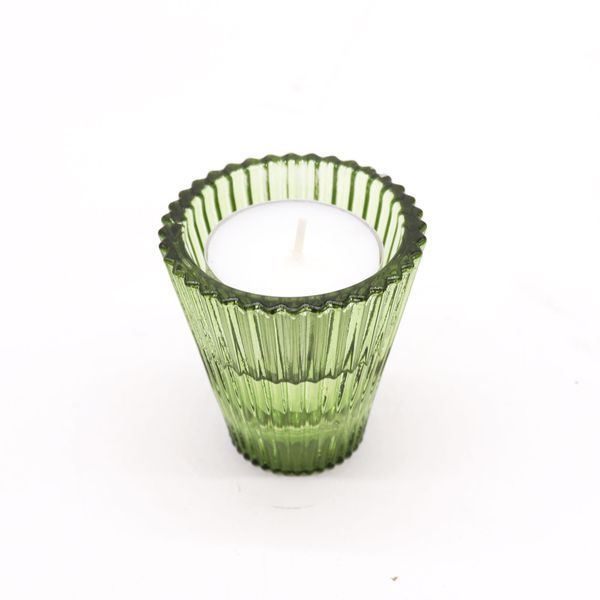 Portavelas Reversible para Velas de cena / Velas de té -  Verde
