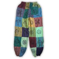Pantalones Nomad Sari - Champiñón - Diseños de Impresión en Bloque - Tonos Verdes (105x127 cm) S/M