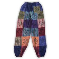 Pantalones Nomad Sari - Champiñón - Diseños de Impresión en Bloque - Tonos Morados S/M