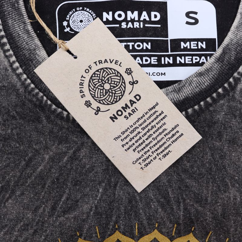 Camiseta Nomad Sari - Pequeña  - Mandala - Gris oscuro