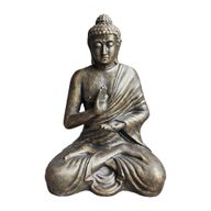 Buda Dorado Antiguo Grande Meditando en Stupa