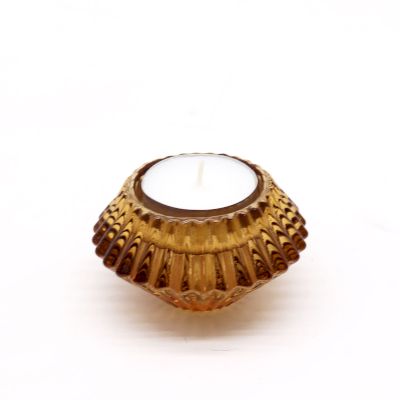 Soporte Reversible para Velas de cena / Velas de té  - Ambar