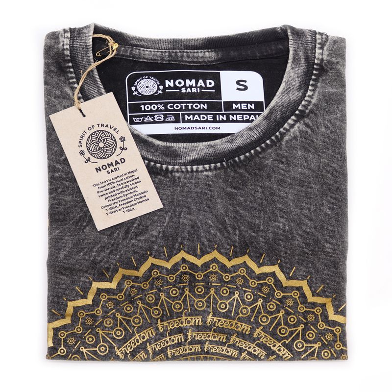 Camiseta Nomad Sari - Pequeña  - Mandala - Gris oscuro