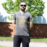 Camiseta Nomad Sari - Pequeña  - Mandala - Gris oscuro