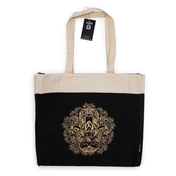 Bolsa Tote Extragrande - Lavado a la piedra Chocolate - Hamsa
