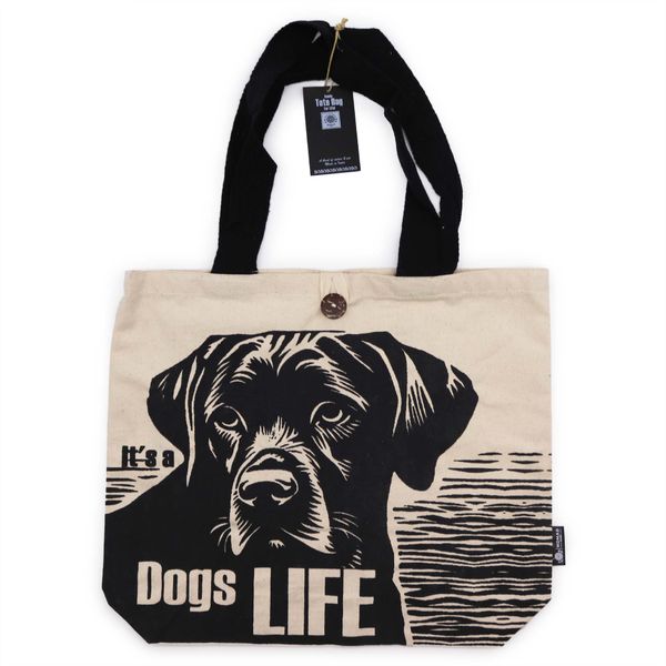 Bolso Tote Básico Icónico - Es una vida de perro - Blanco