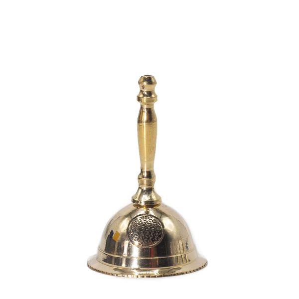 Campana Pequeña de Altar de Latón - Flor de la Vida