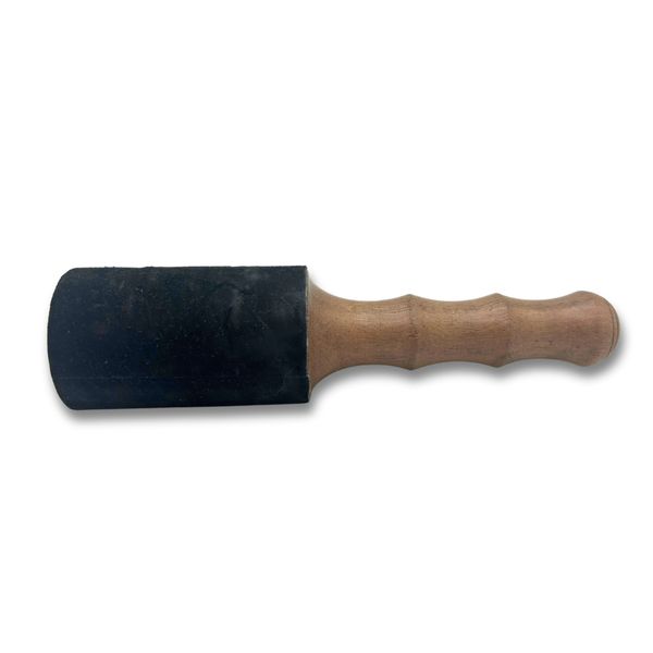Palo de madera - 18 x 4 cm - Mango doblemente curvo con anilla