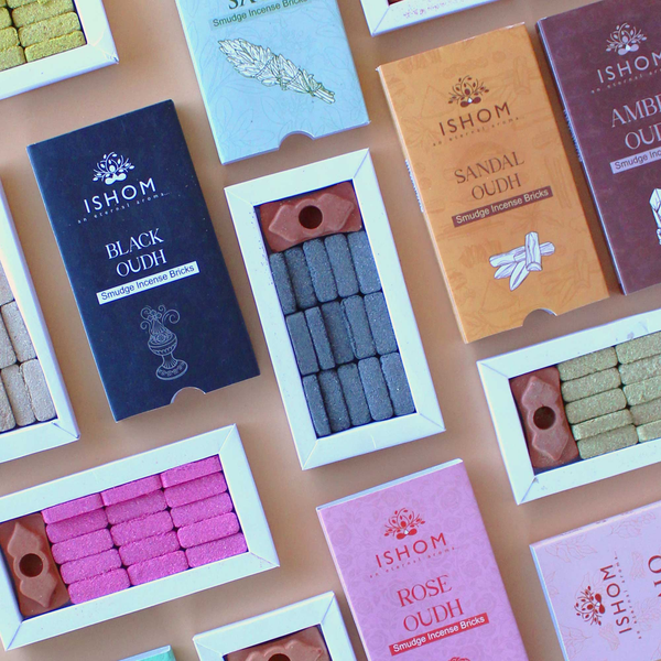 Pack de 15 Ladrillos de Incienso Natural y Quemador