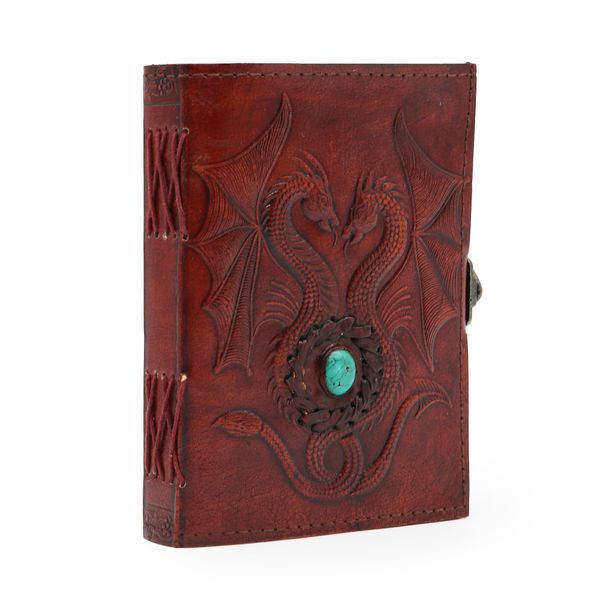Cuaderno dos dragones - Marrón