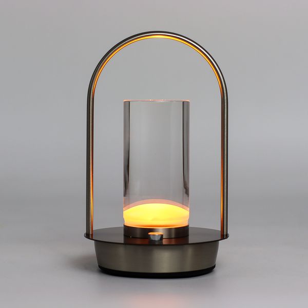 Lámpara Táctil - Farol de Cristal - USB (C) - Recargable (2000 vatios)