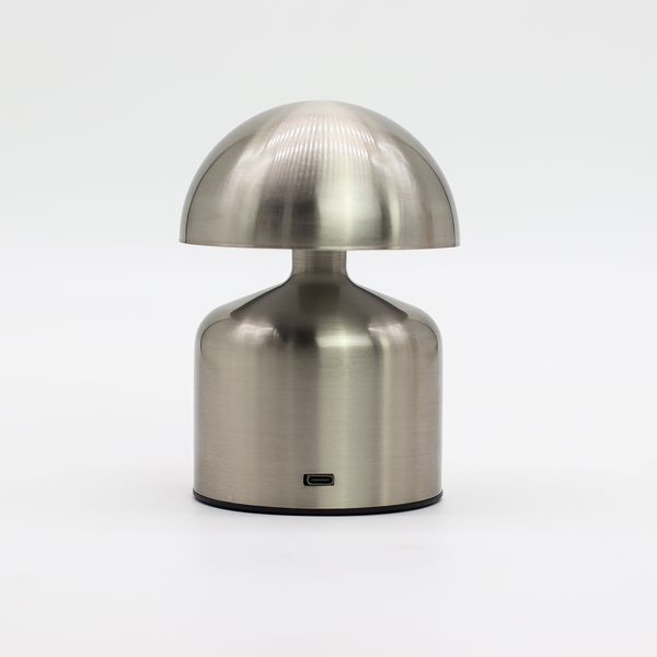 Lámpara Táctil - Forma de Hongo Plateado - USB (C) - Recargable (400 vatios)