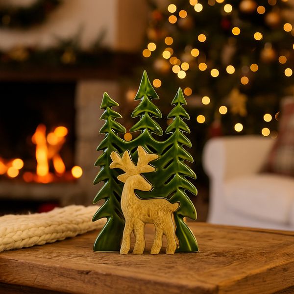 Decoración Bosque en Madera Esmaltada