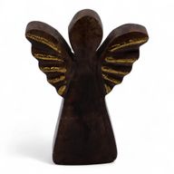 Angel de Madera de Mango Pequeño- Decoración Dorada - 12cm