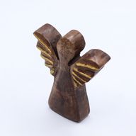 Angel de Madera de Mango Pequeño- Decoración Dorada - 12cm