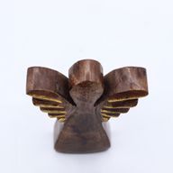 Angel de Madera de Mango Pequeño- Decoración Dorada - 12cm