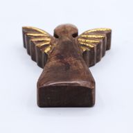 Angel de Madera de Mango Pequeño- Decoración Dorada - 12cm