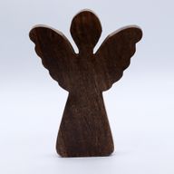 Angel de Madera de Mango grande- Decoración Dorada - 19cm