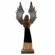 Angel Grande de Madera de Mango de Gardian Alas de Metal y Detalle de Esmalte - 40cm