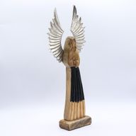 Angel Grande de Madera de Mango de Gardian Alas de Metal y Detalle de Esmalte - 40cm