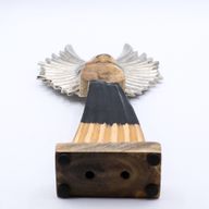 Angel Grande de Madera de Mango de Gardian Alas de Metal y Detalle de Esmalte - 40cm