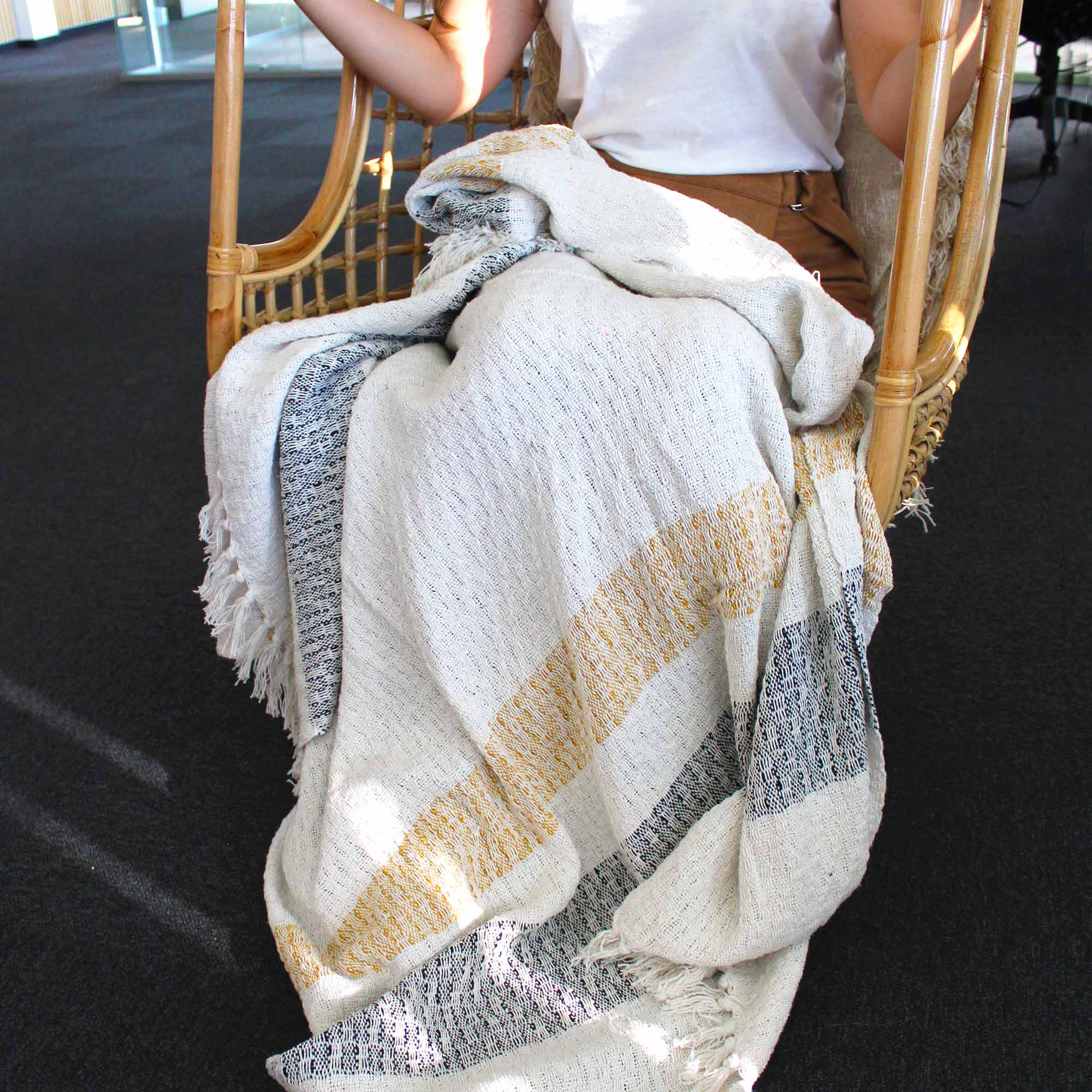 Manta Boho Confortable de algodón