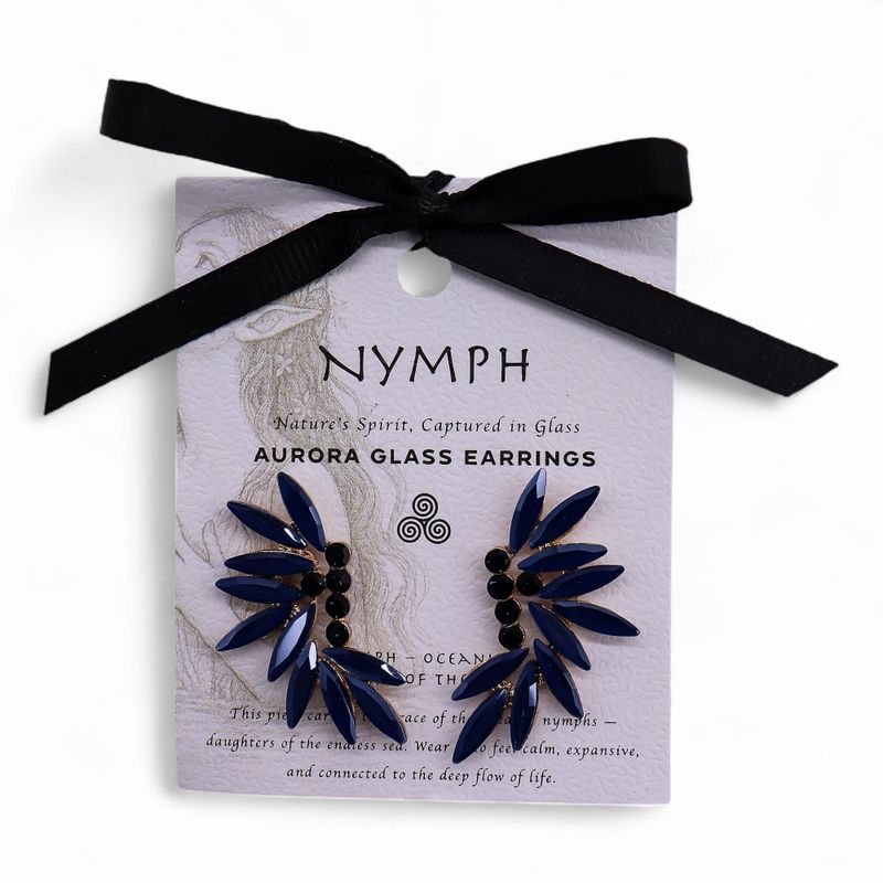 Pendientes de Cristal  Vintage   - Hadas - Azul