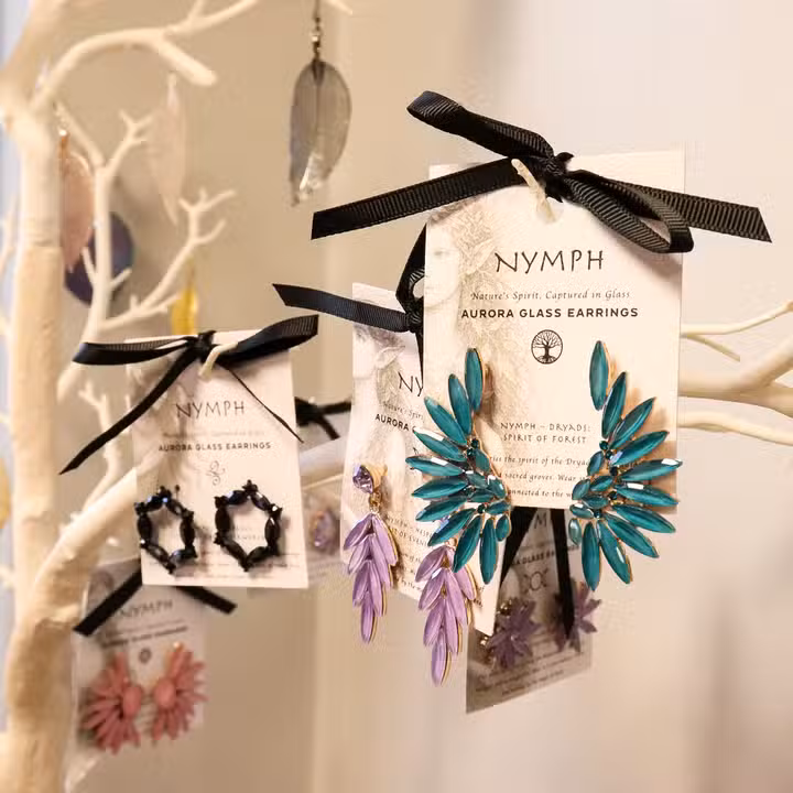 Pendientes de vidrio Aurora de Nymph