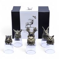 Vasos de chupito (50 ml) - Criaturas salvajes del bosque - Bronce antiguo