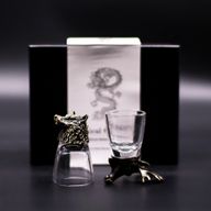 Vasos de chupito (50 ml) - Criaturas salvajes del bosque - Bronce antiguo