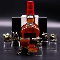 Vasos de chupito (50 ml) - Criaturas salvajes del bosque - Bronce antiguo
