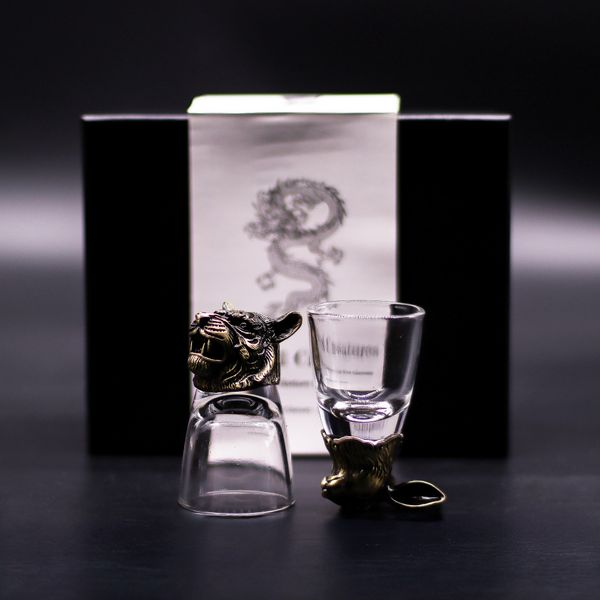Vasos de chupito (50 ml) - Criaturas místicas - Bronce antiguo