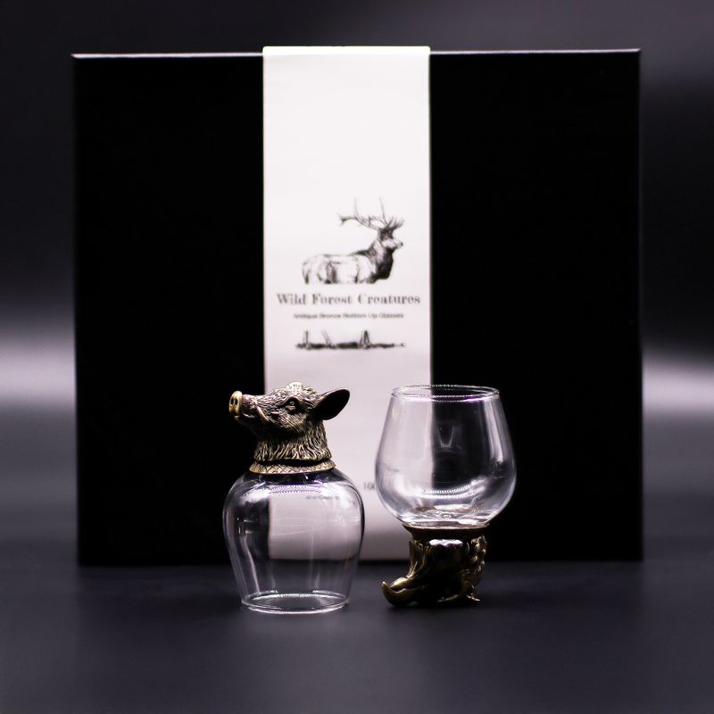Vasos de Chupito (100 ml) - Criaturas salvajes del bosque - Bronce antiguo