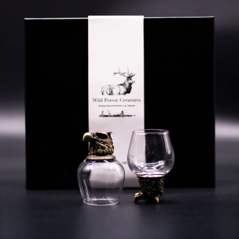 Vasos de Chupito (100 ml) - Criaturas salvajes del bosque - Bronce antiguo