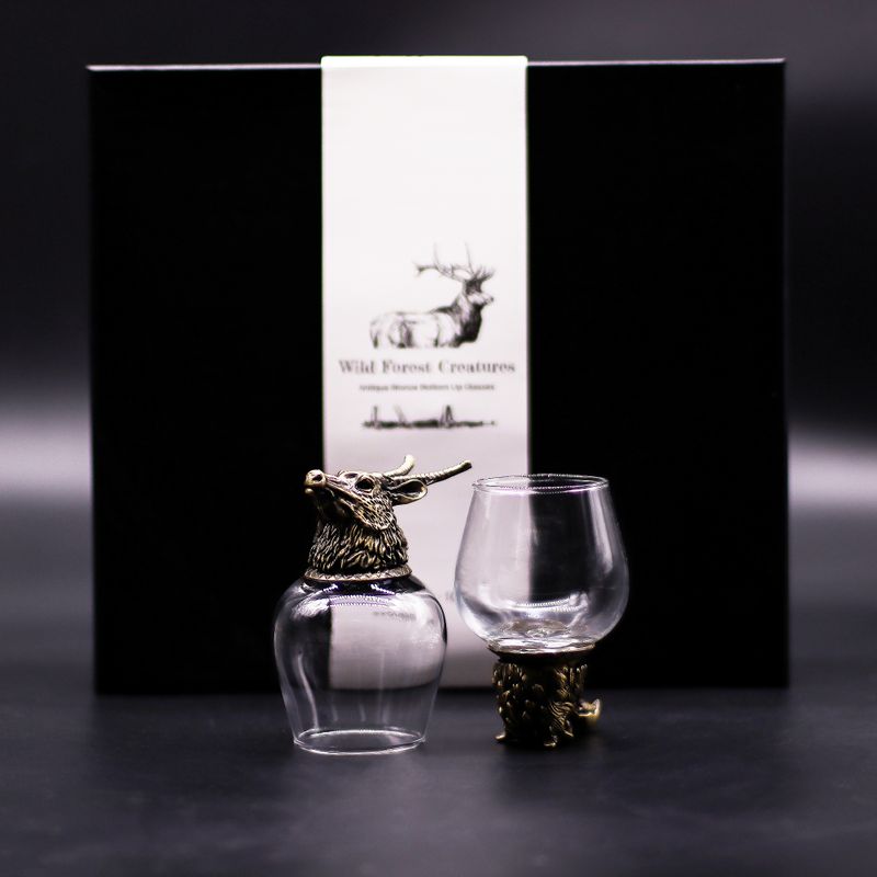 Vasos de Chupito (100 ml) - Criaturas salvajes del bosque - Bronce antiguo