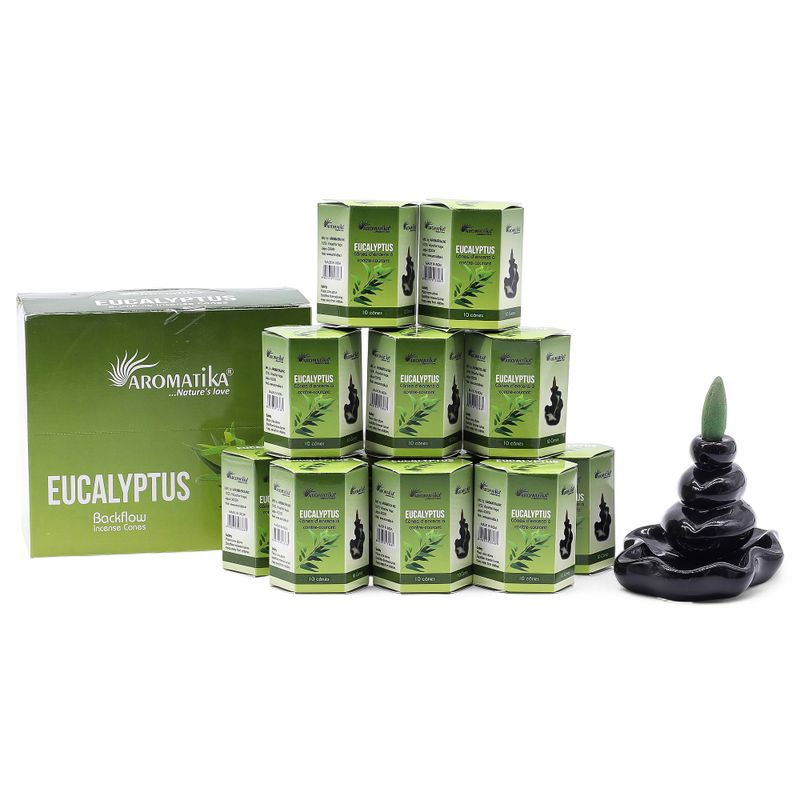 Pack de 10 Incienso Masala Backflow - Eucalipto